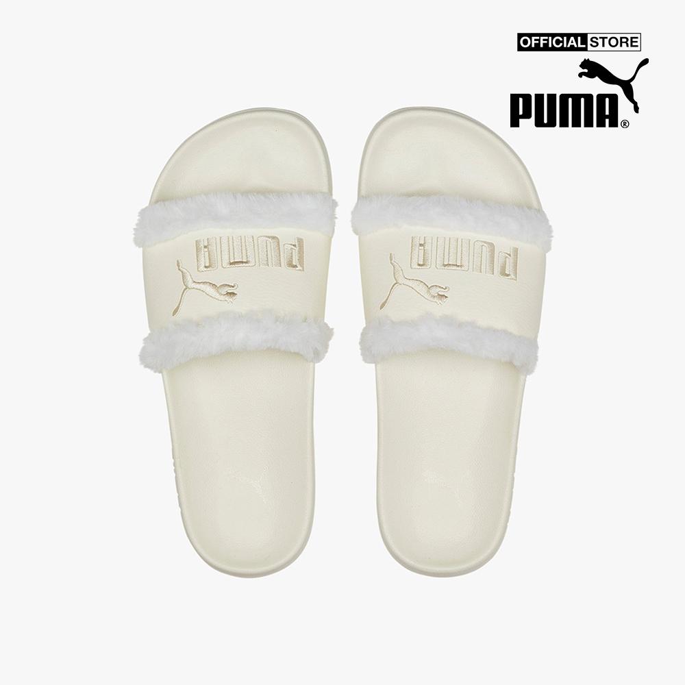 PUMA - Dép nữ quai ngang phối lông Leadcat 387523