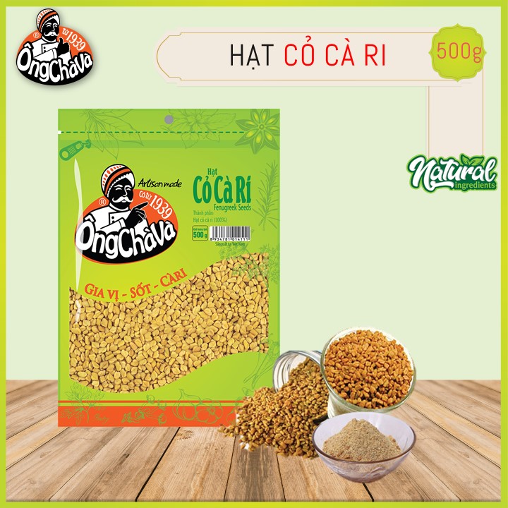 Hạt cỏ cà ri ÔNG CHÀ VÀ 500gr