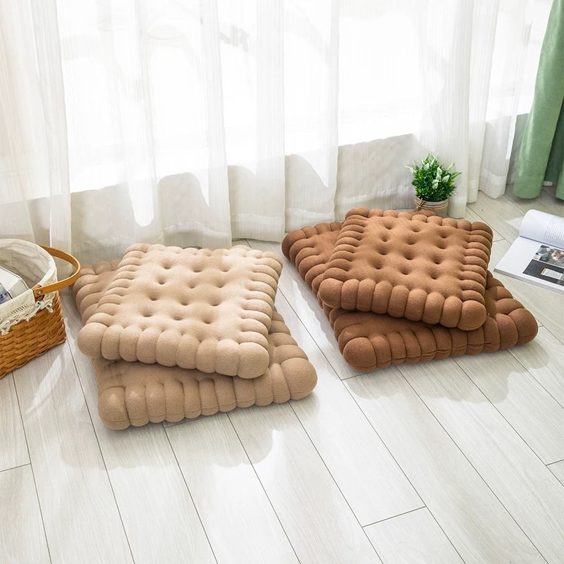 Đệm ngồi bệt, nệm lót ghế , nệm ngột bệt hình bánh quy tròn và vuông siêu đẹp vải Nỉ nhung mềm mịn