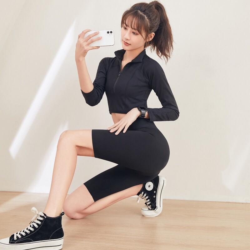 Quần legging nữ ôm dáng thời trang - Quần đùi nữ tập gym thể thao - Q010