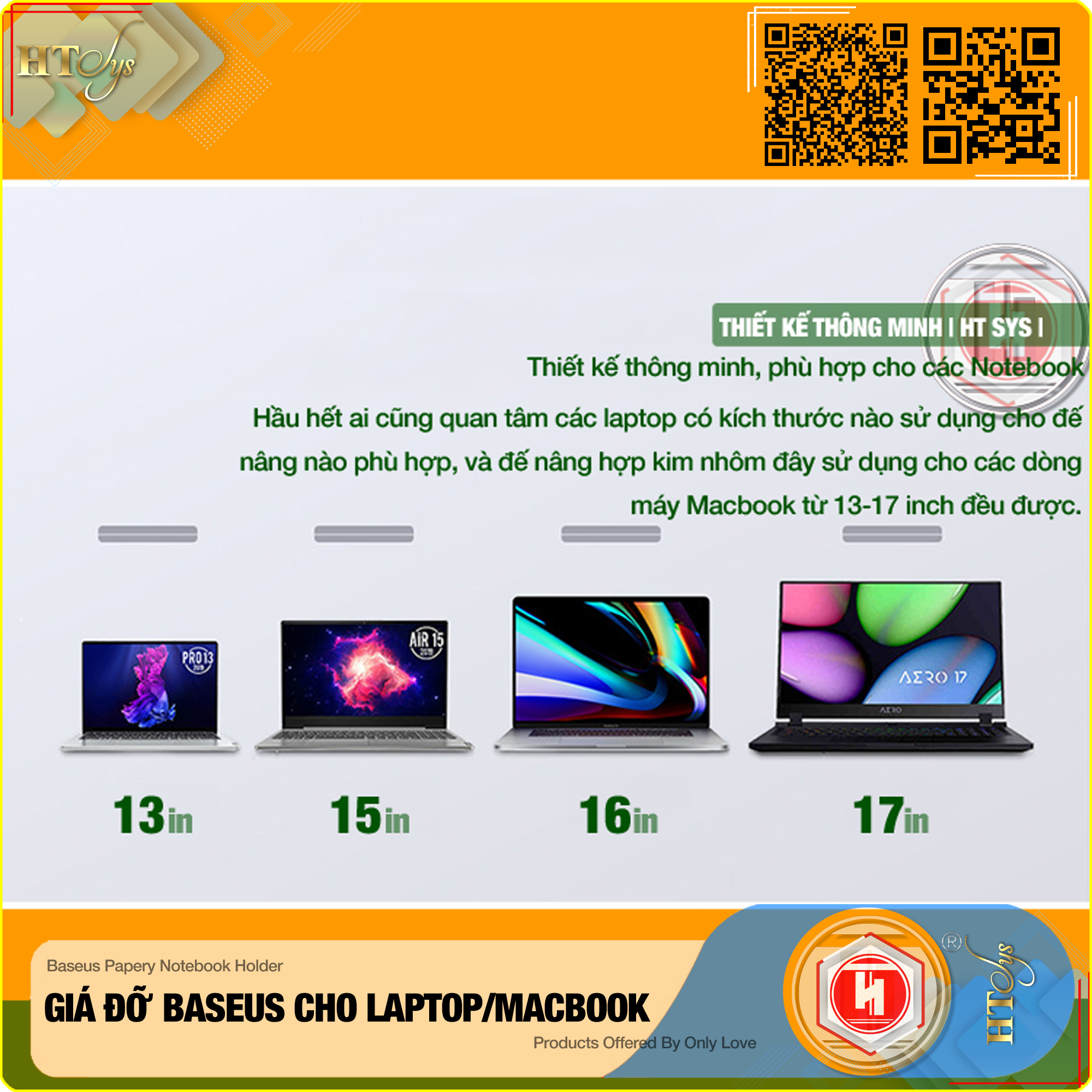 Đế tản nhiệt dạng xếp, siêu mỏng Baseus Papery Notebook Holder dùng cho cho Macbook/ Laptop