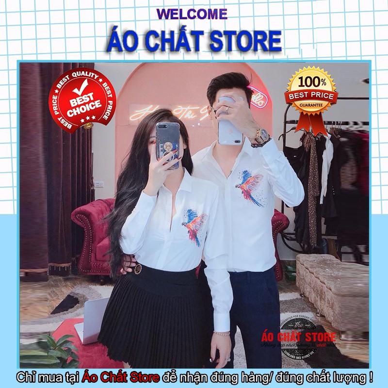 BST Áo Sơ Mi Cặp Đôi Họa Tiết Cao Cấp | Áo Đôi Nam Nữ Đẹp
