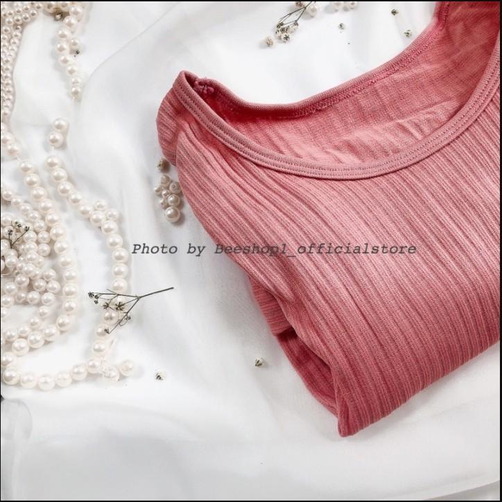 Bộ Đồ Giữ Nhiệt Nữ Len Tăm Ôm Body Mặc Ở Nhà - Bộ Đồ Ngủ Nữ Cotton Co Giãn 4 Chiều Cao Cấp Henny Roe