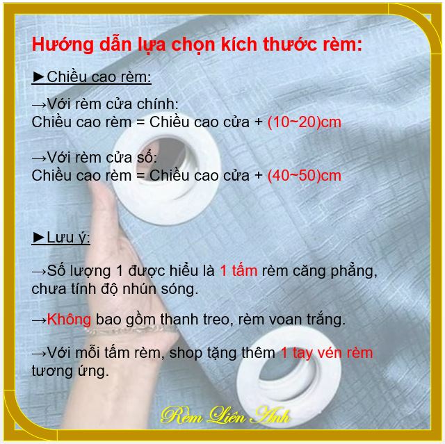 [Rèm may sẵn ô rê] Rèm cửa chính, rèm cửa sổ, ngăn phòng chống nắng, cách nhiệt - Màu xanh họa tiết karo