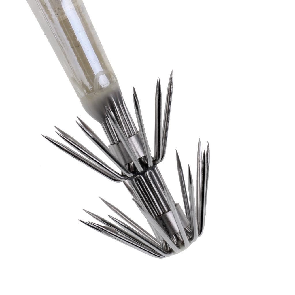 15Pcs 9.5cm Glow In Dark Luminous Hard Fishing Lures Baits Squid Jigs Fishing Tackle Hook