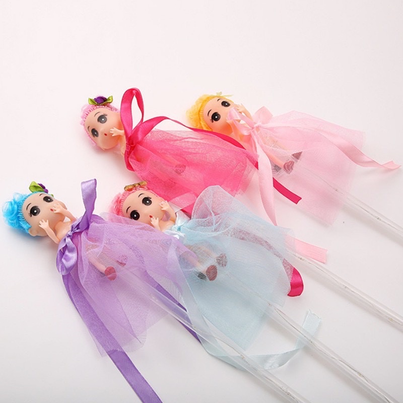 Gậy búp bê chibi, đũa công chúa phát sáng nhiều màu, đồ chơi cho bé - VPP Thiên Ái
