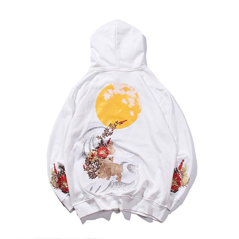 Áo hoodie nỉ in hình thỏ mặt trăng siêu hot