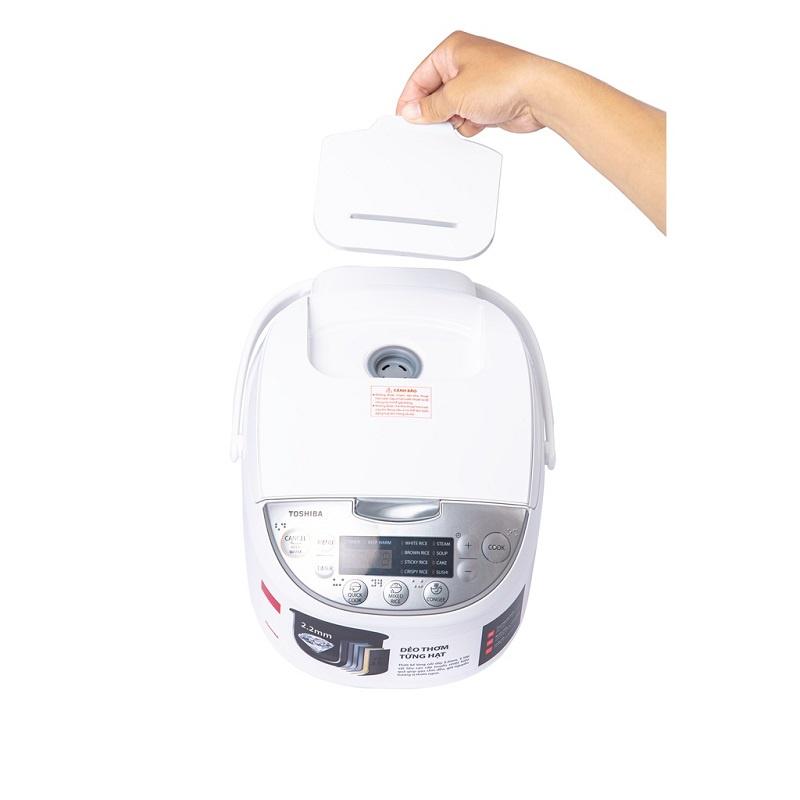 Nồi Cơm Điện Tử Toshiba RC-18DH2PV - 1.8L - Lòng Nồi Dày 2.2mm, Chống Dính - Hàng Chính Hãng, Bảo Hành 12 Tháng