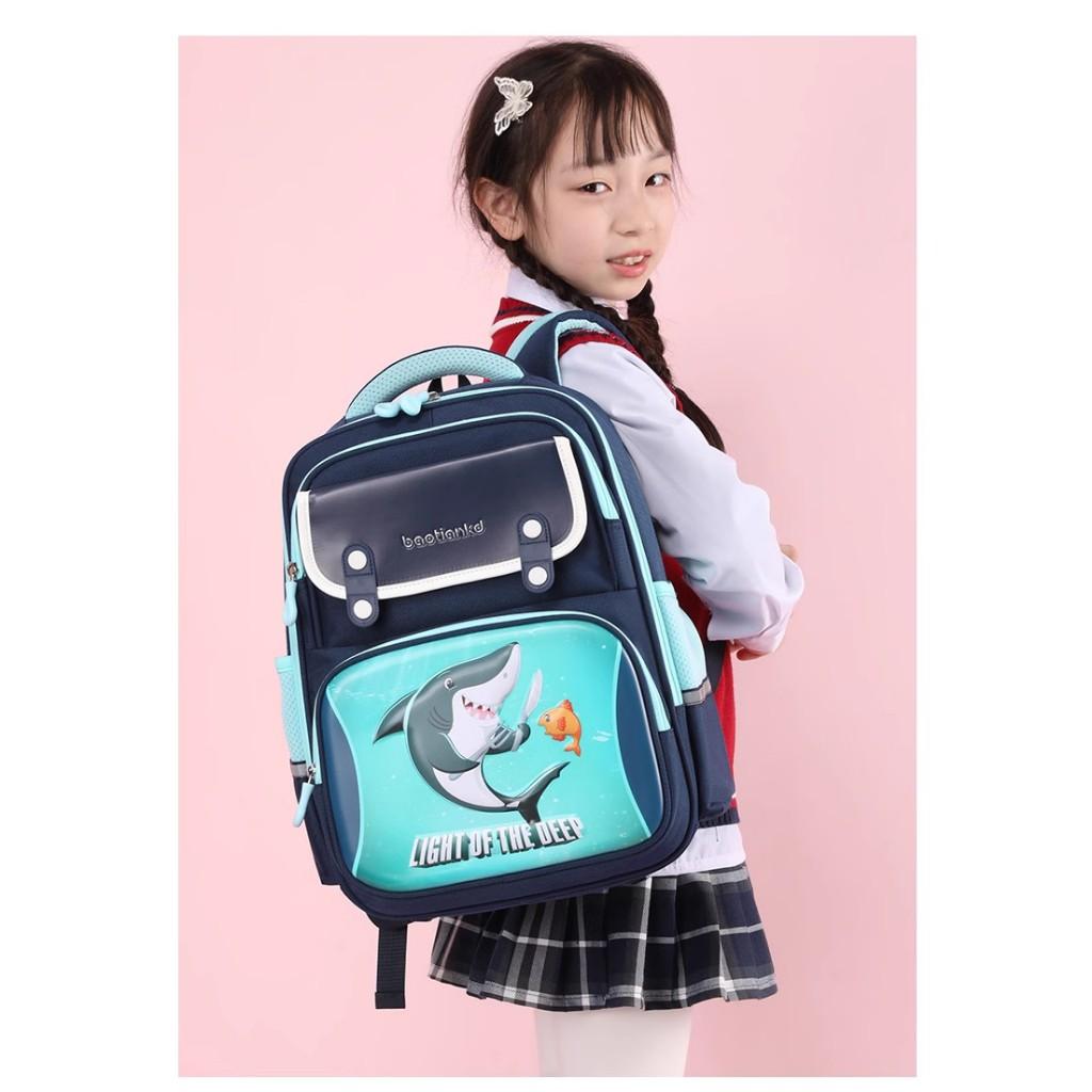 Balo học sinh tiểu học cho bé trai gái đi học cấp 1 vải Oxford cao cấp màu pastel dễ thương BF18-121
