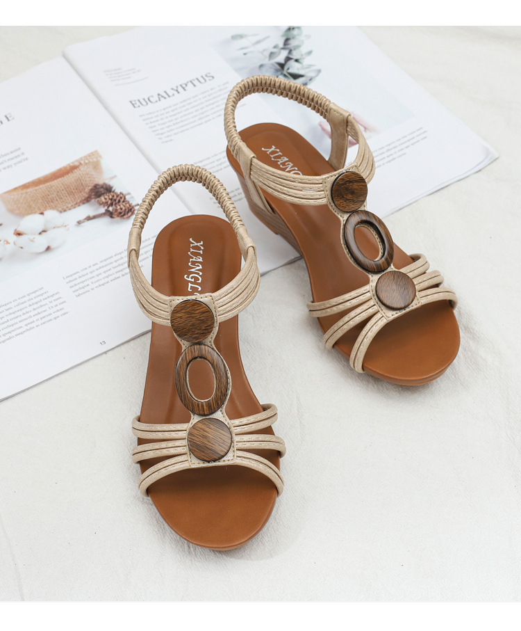 Giày quai ngang nữ giày sandals nữ dép quai hậu nữ cao 5 cm  Mã 1418-390 tặng kèm 1 dây buộc tóc ngẫu nhiên