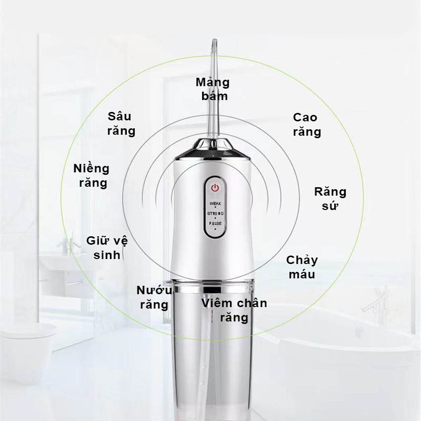 Máy Tăm Nước Vệ Sinh Răng Miệng Oral Irrigator Bản Rút Gọn vệ sinh răng miệng màu sắc ngẫu nhiên