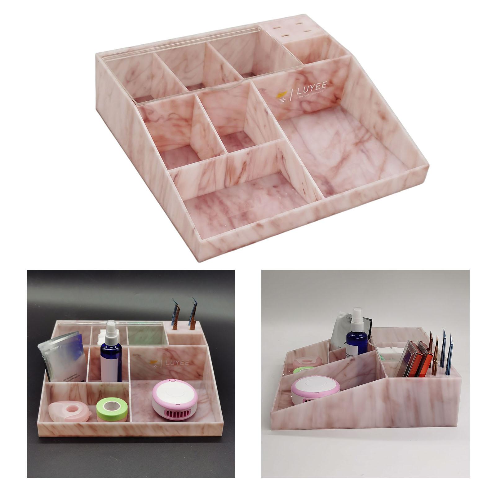 Eyelash Grafting Tool Display Stand Rack Storage Case Organizer Pink