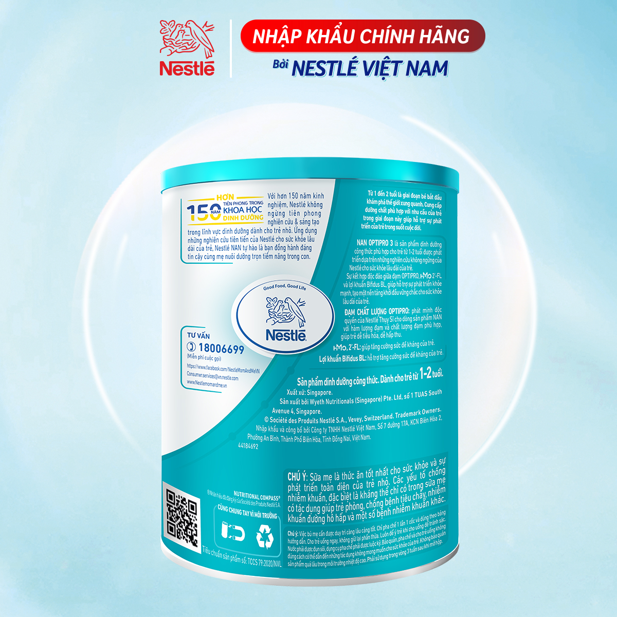 Sữa Bột Nestlé NAN OPTIPRO HM-O 3 900g