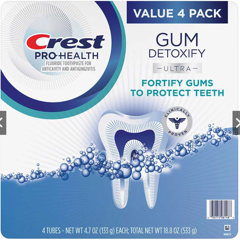 Kem đánh răng Crest Pro Health Gum Detoxify Ultra, 133g