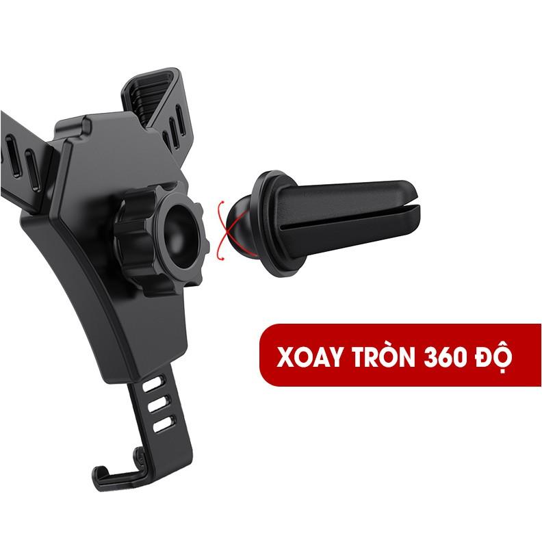 giá đỡ điện thoại thông minh xoay 360 độ, đế treo điện thoại kẹp cửa gió điều hoà loại tốt