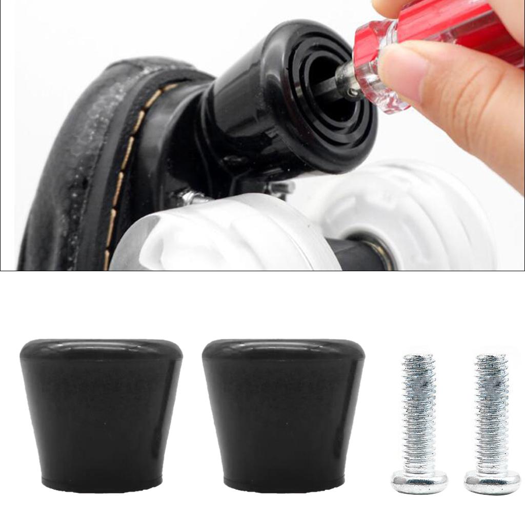 2x Inline Skates Roller Brakes Block Non-Slip Safety Stopper Black