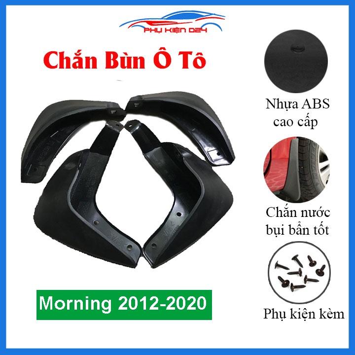 Bộ 4 chắn bùn chuẩn cho xe Morning 2012-2013-2014-2015-2016-2017-2018-2019-2020