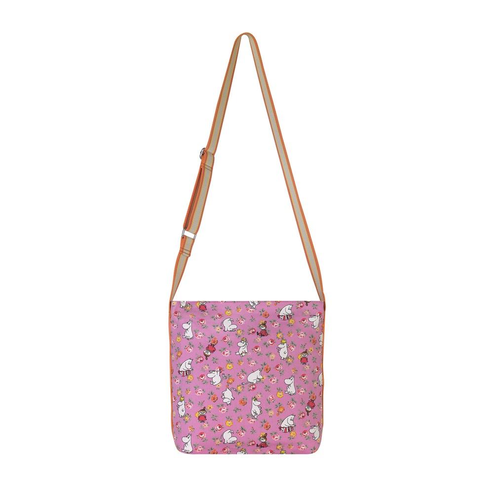 Cath Kidston - Túi đeo chéo Zipped Messenger Bag Moomins Linen Sprig - 1002072 - Pink