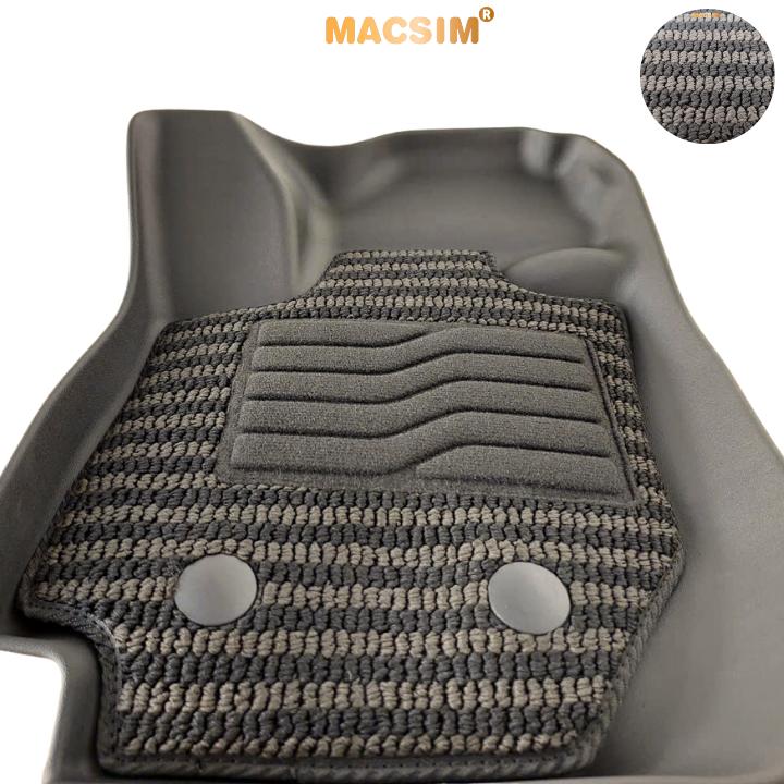 Thảm Lót Sàn 2 Lớp TPE Macsim Suzuki Jimny Chuẩn Form, Bền, Không Mùi (sd3 xám đen ct)