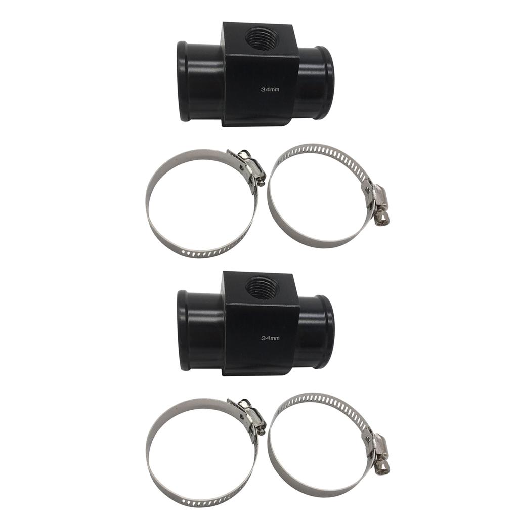 2Set Radiator 34mm Water Hose Coolant Temperature Sender Sensor Hose Adapter Set
