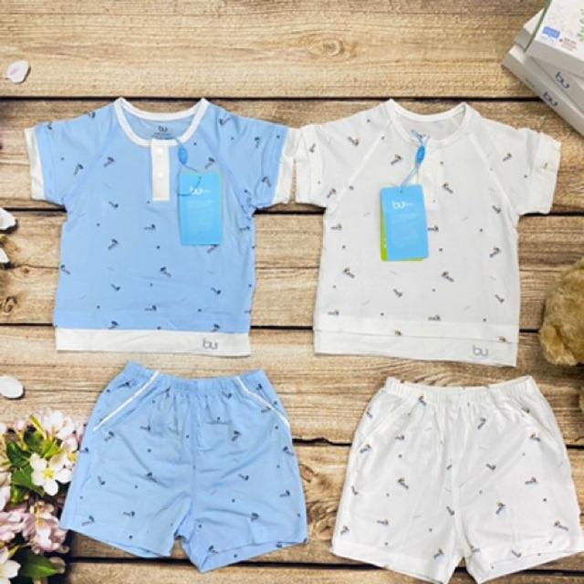 Bộ cộc tay sợi tre cotton Bu baby 6m - 4Y