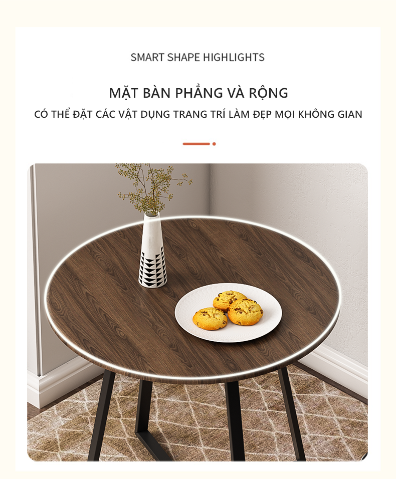 Bàn trà cạnh sofa 2 tầng phong cách hiện đại thương hiệu IGA - GM84