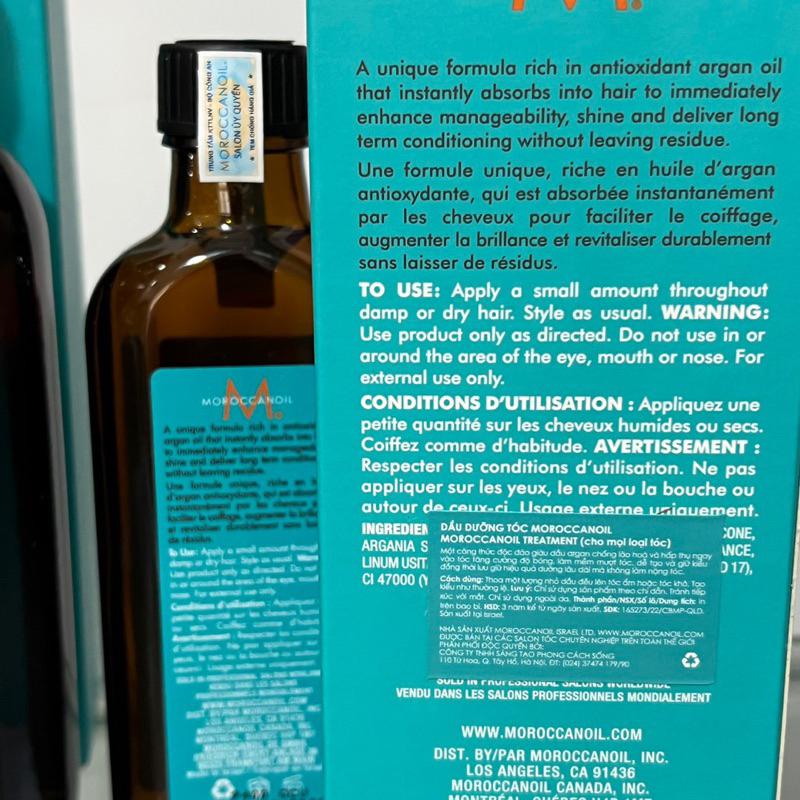 [+ Gội xả gói Karseell 15ml] Tinh dầu dưỡng tóc Moroccanoil Treatment Original 100ML