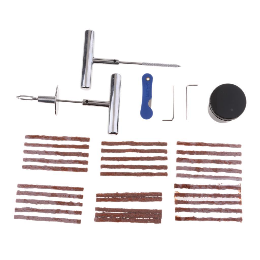 Heavy Duty Tire Repair Kit 36Pc for Car Bike Motorcycle Trailer RV ATV Jeep