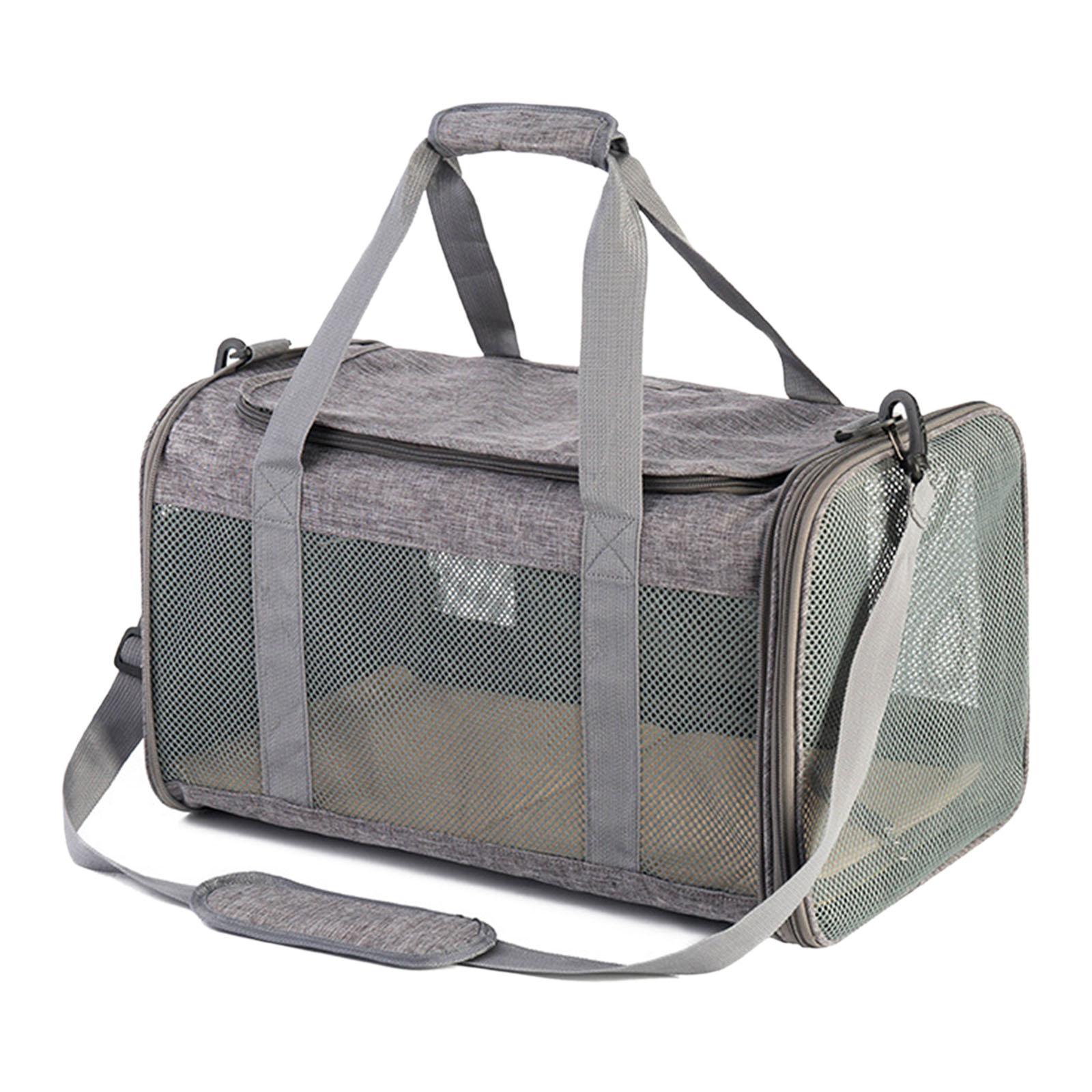 Cat Carrier Bag Carrying Bag Foldable with Zippers Tote Backpack Shoulder Bag