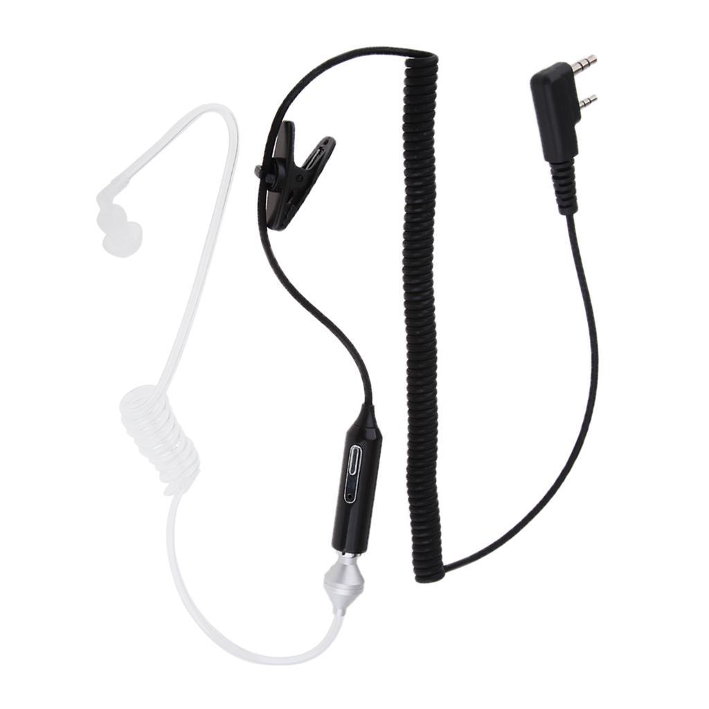 2 Acoustic Tube Headsets Mic PTT Earpieces