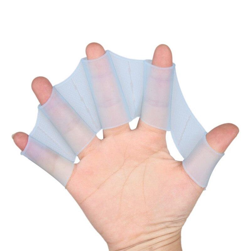 1 Pair Silicone Swimming Gloves Gear Fins Hand Web Flippers Training Women Men Kids Webbed Gloves For Swimming