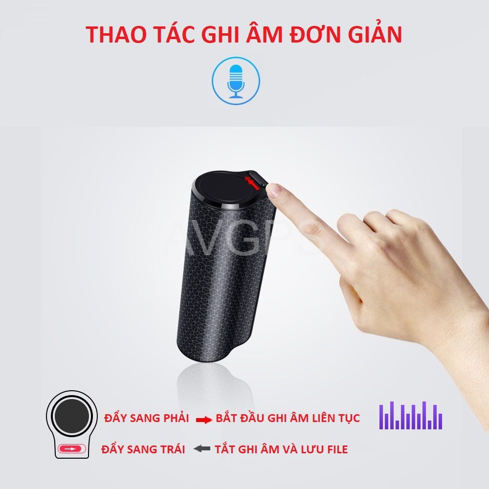 Máy ghi âm mini chuyên nghiệp siêu lọc âm V70S pin 20-25 ngày, có nam châm siêu mạnh. Chip thế hệ mới 2024