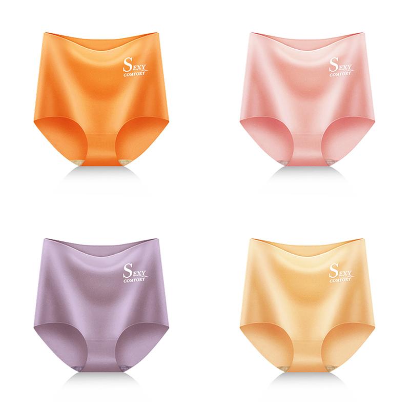 4 Cái/lốc Sexy Quần Lót Không Đường May Quần Lót Băng Lụa Quần Đùi Bé Gái Cao Cấp Quần Lót Ren Quần Lót Vô Hình Quần Lót Bộ