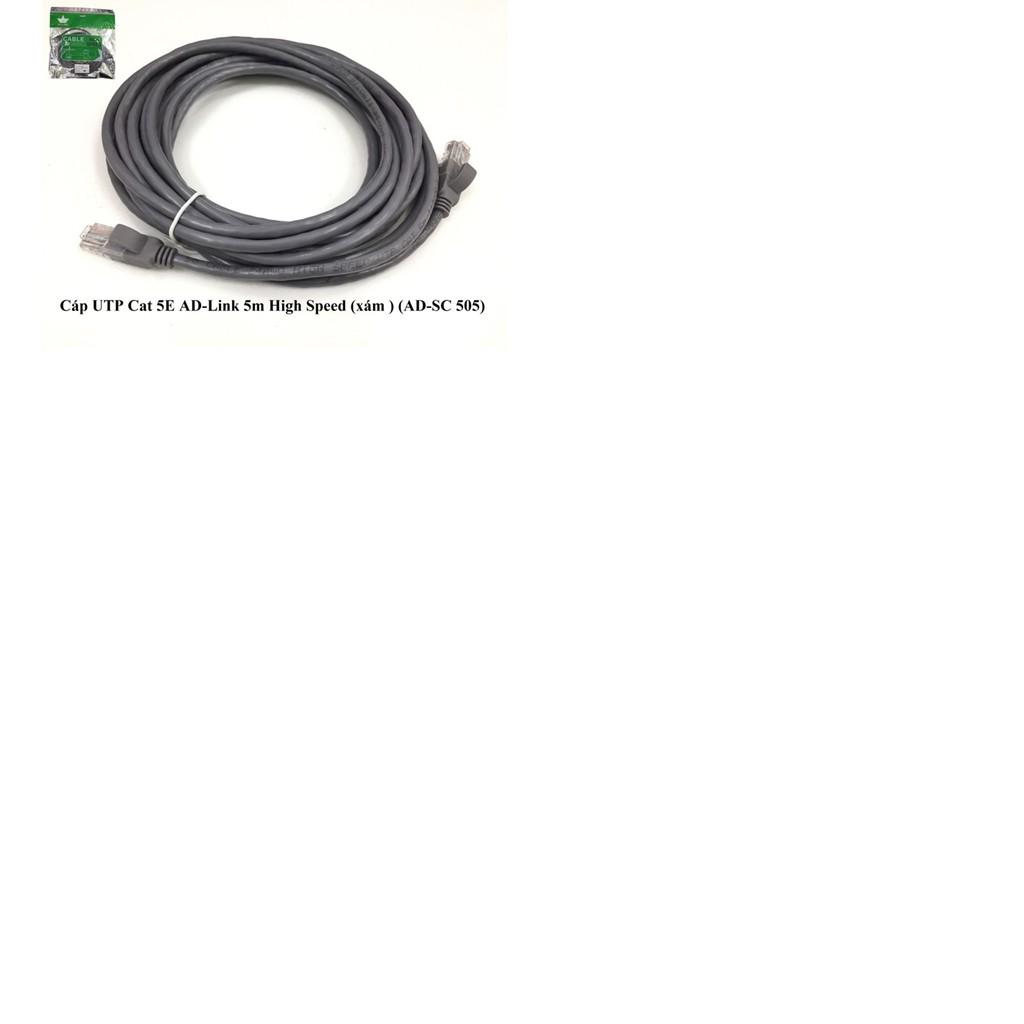 Cáp mạng CAT 5E AD-LINK HIGH SPEED 1M màu xám AD-SC 501