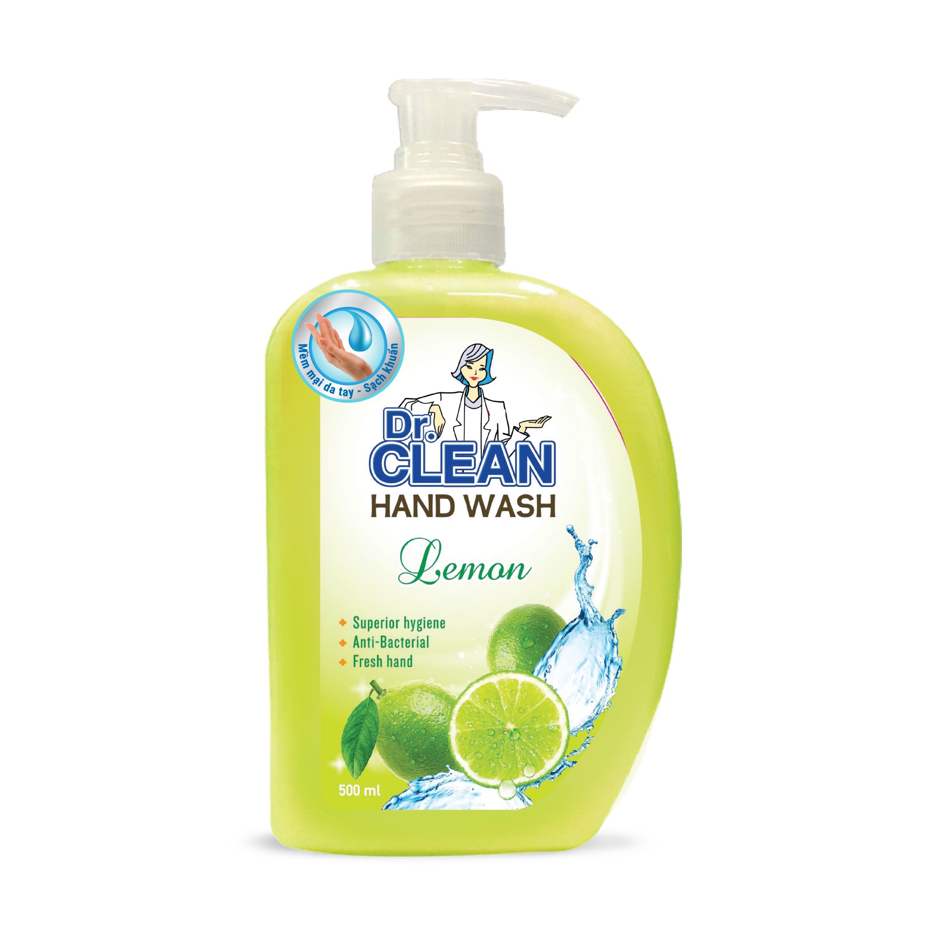 Sữa Rửa Tay Dr. Clean - Chanh (500ml)