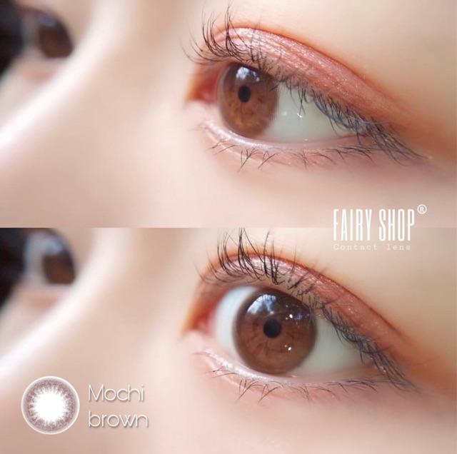 Kính Áp Tròng Cao Cấp Mochi Brown Lens dia: 14.0/ G.dia: 13.0 - FAIRY SHOP CONTACT LENS độ 0 đến 8