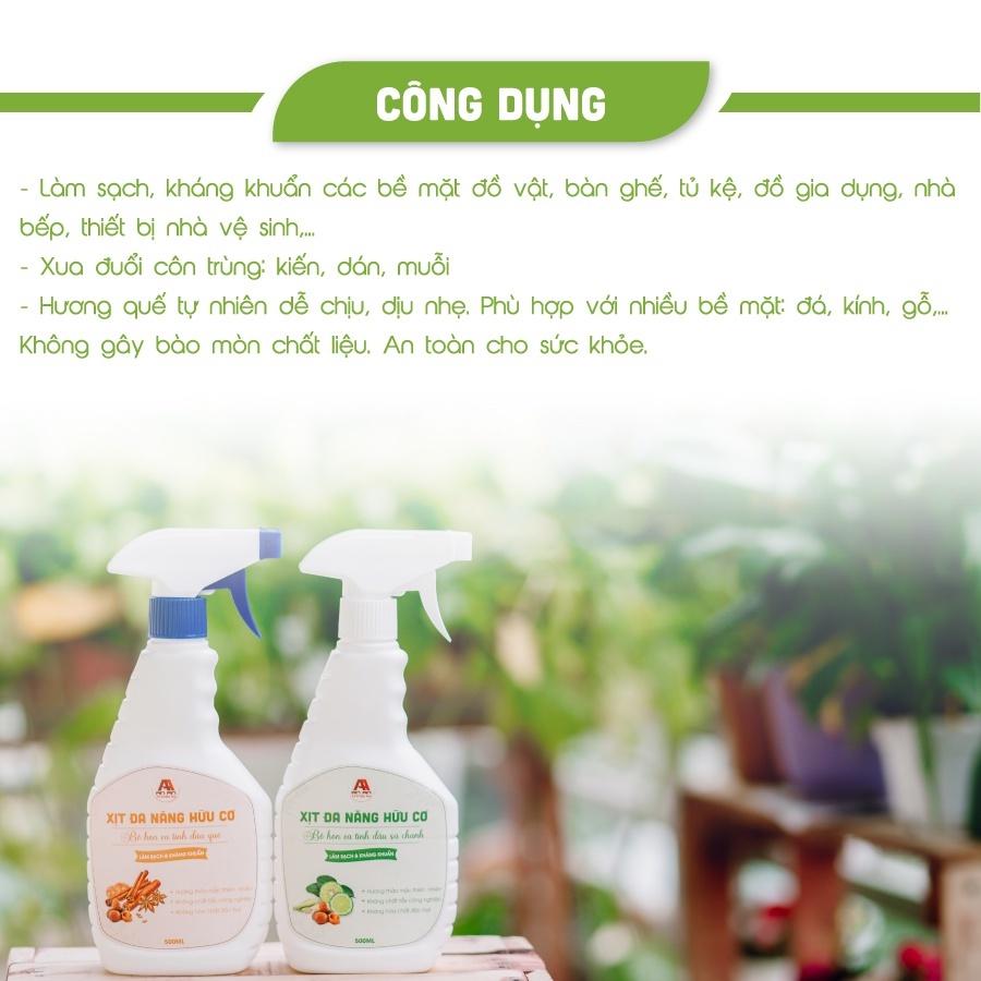 Tẩy đa năng hữu cơ An An hương quế, lau bếp, lau kính, tẩy vết uế 500ml