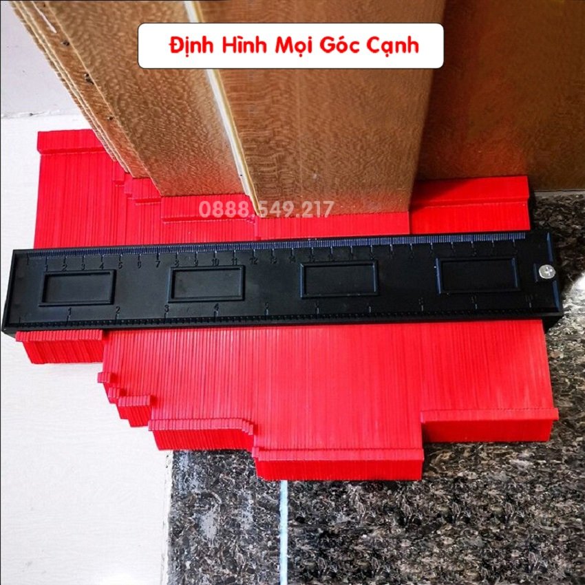 Thước sao chép hình dạng đa năng Loại 12cm 25cm - dụng cụ sao chép đường viền mọi hình dạng bất kỳ