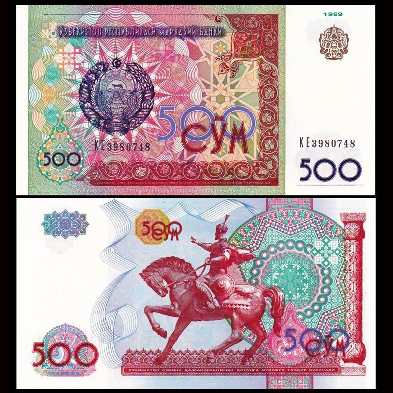 Tiền con Ngựa 500 som của Uzbekistan, tuổi Ngọ sưu tầm