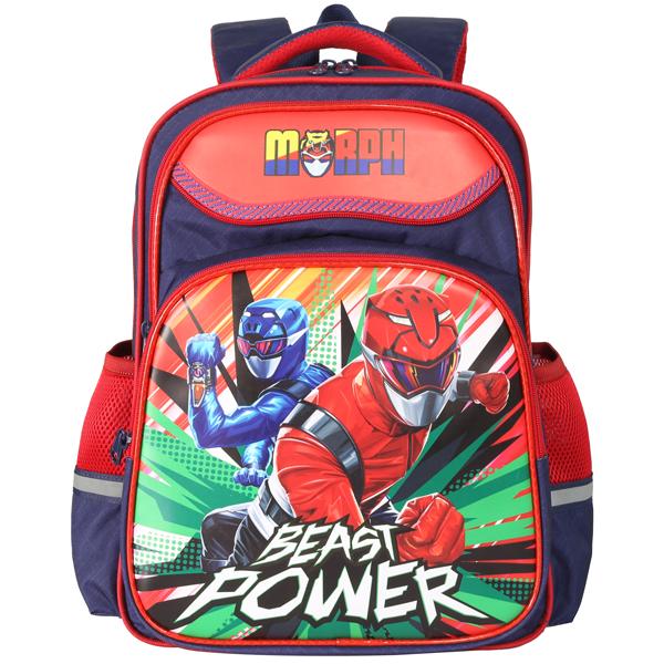 Ba Lô Học Sinh Cấp 1 Siêu Nhẹ - Miti BL1076ML_SN2_NAV_RED - 2 Siêu Nhân Power Rangers Morph