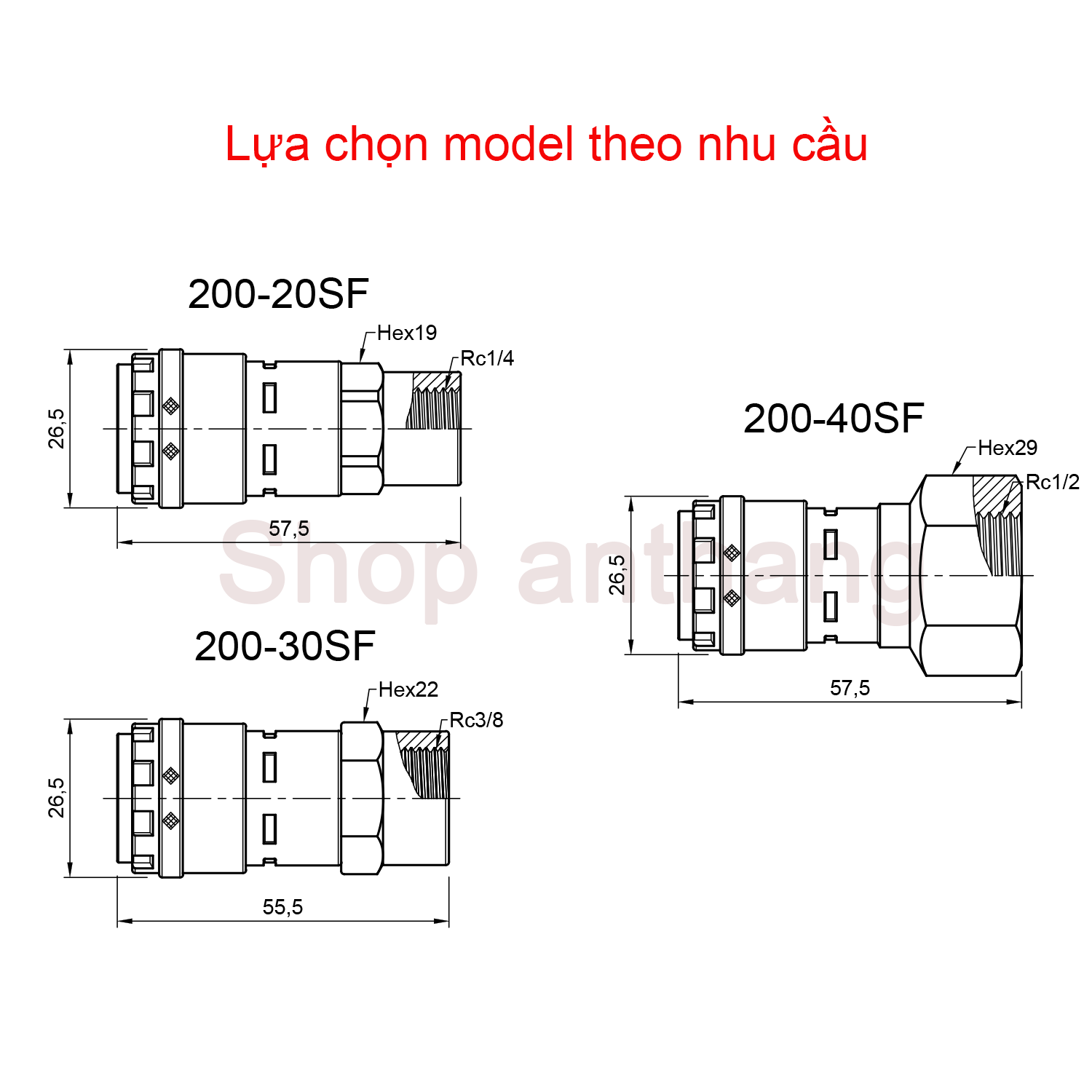 Khớp nối nhanh khí nén một chạm 200-SF, Nitto - Nhật Bản