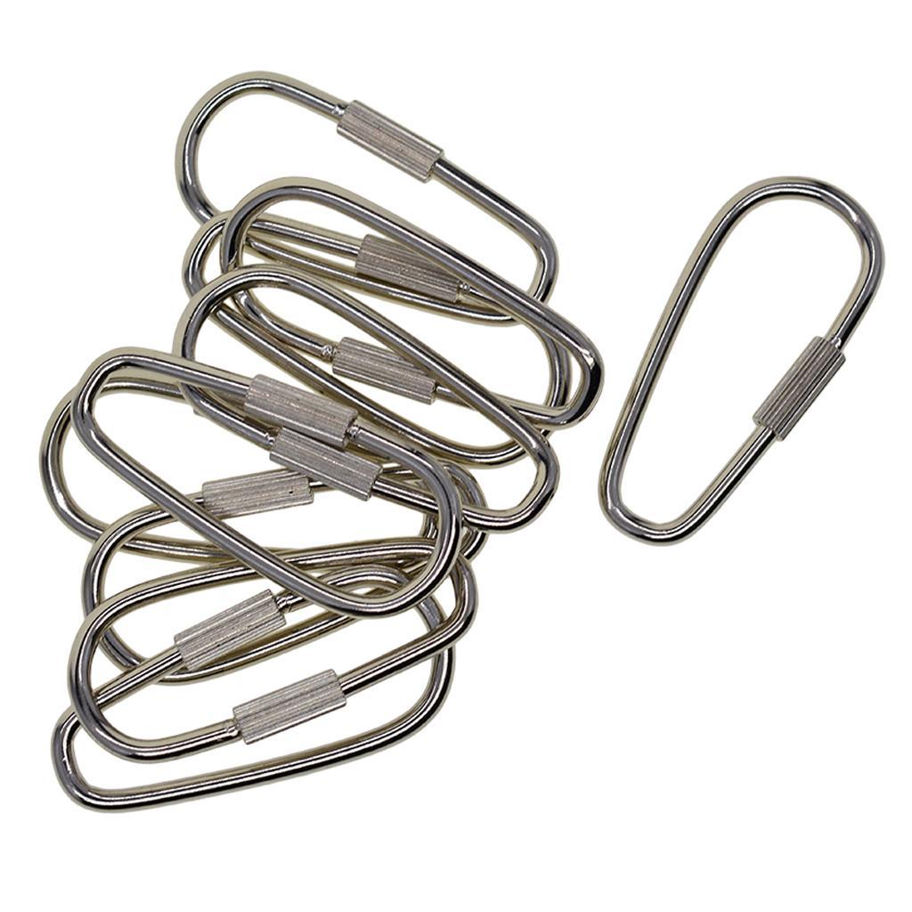 10x Sturdy Brass Screw Lock Key Chain Key  Holder Solid Hanging