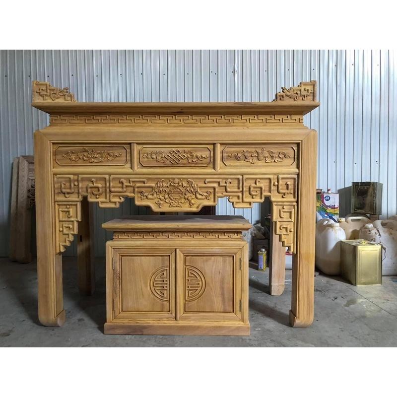 Bộ bàn thờ gỗ sồi 107cm giá xưởng