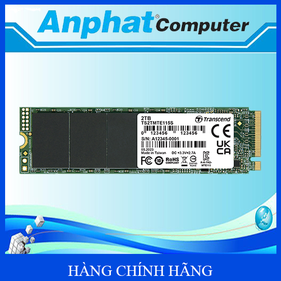 Ổ cứng SSD Transcend 500GB/1TB/2TB SSD115S M.2 NVMe (PCIe) - Hàng chính hãng