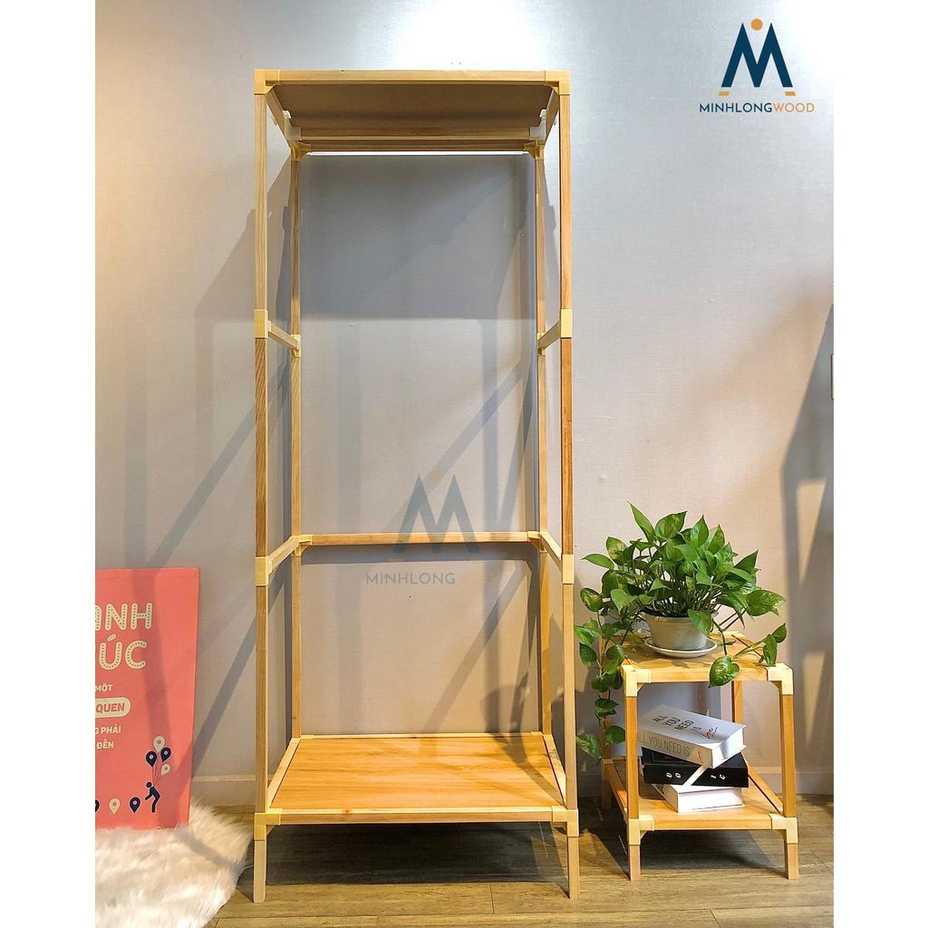 Kệ tủ quần áo nhièu mẫu- màu gỗ tự nhiên