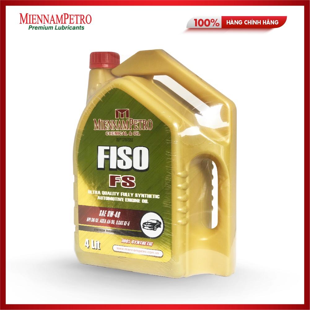 Dầu Nhớt Tổng Hợp MiennamPetro Fiso FS SAE 0W-40 API SN/CF 4L Bảo Vệ Và Tăng Hiệu Suất Động Cơ Xe Ô Tô Siêu Hạng