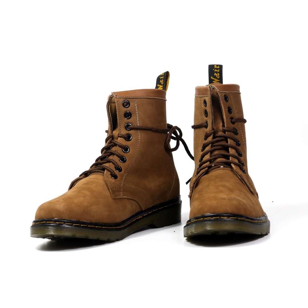 Giày Dr.1460 da bò Nubuck Nâu