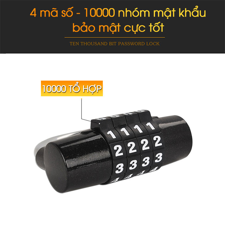 Ổ khóa số chống trộm an toàn mật mã 4 số