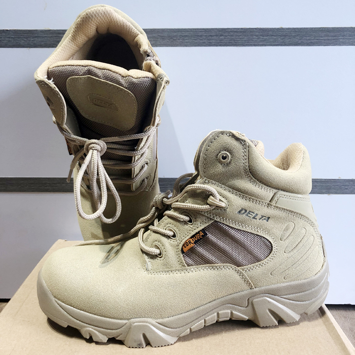 Giày boot nam, Giày lính cổ lửng DELTA ARM-1016 màu đen