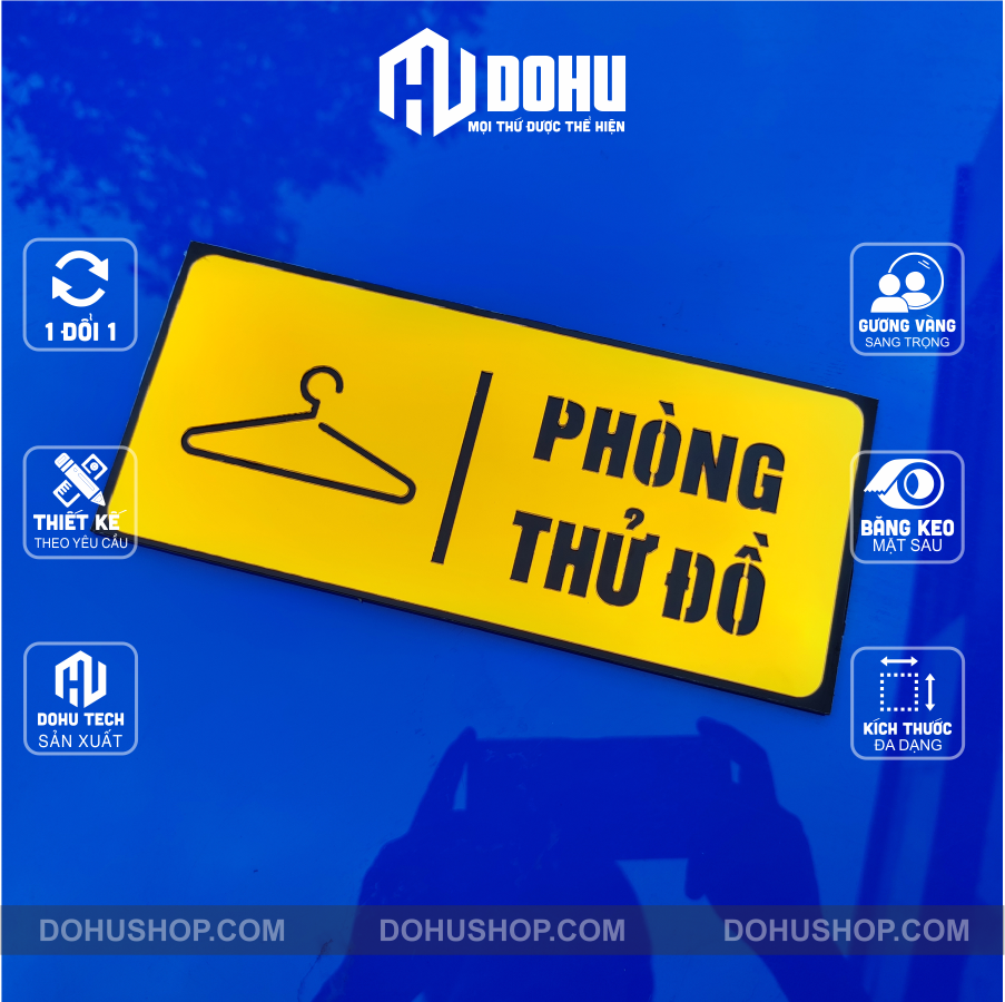 Bảng Gương Vàng Phòng Thay Đồ - DOHU33 - Sang trọng, đẳng cấp